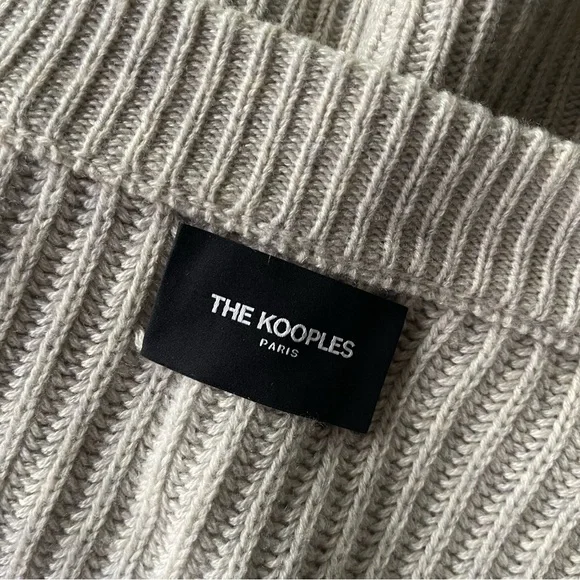 The Kooples Wool Cashmere Cardigan Crest Patch Oversized Luxury Twee Old Money - Picture 6 of 7